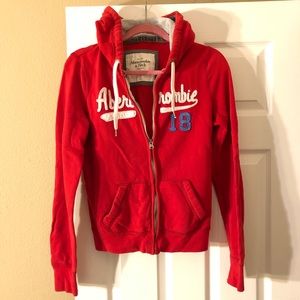 A&F red hoodie
